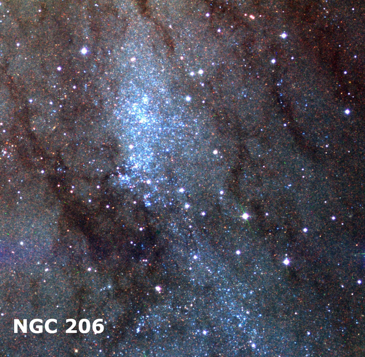 Скопление NGC 206 в Андромеде